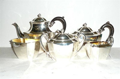 Lot 34 - American silver five piece tea set