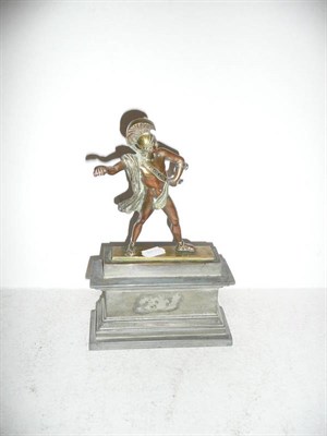Lot 43 - Copper and brass warrior figure