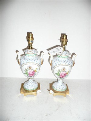 Lot 53 - Pair of porcelain lamps