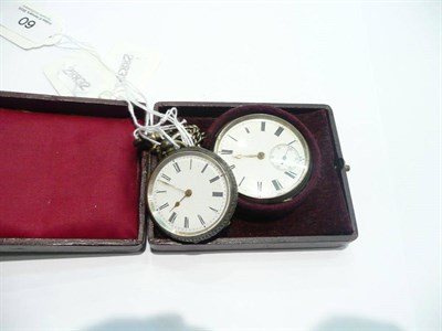 Lot 60 - Gentleman's pocket watch, lady's watch and a chain