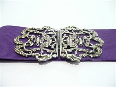 Lot 86 - A nurse's silver belt clasp and belt, London 1944
