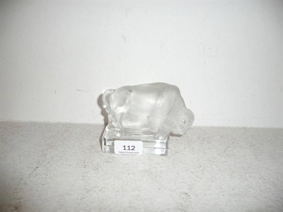 Lot 112 - A Lalique glass bison