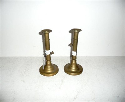 Lot 116 - Pair of 18th century brass sticks