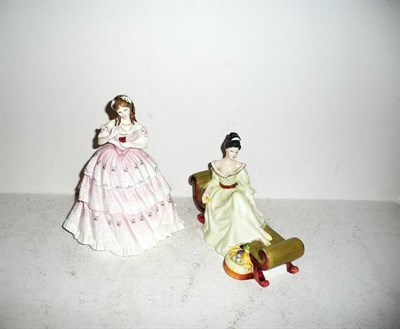 Lot 120 - Two Royal Doulton figures "At Ease" HN2473 and "Red Red Rose" HN3994