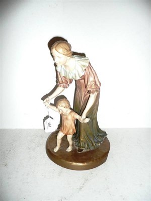 Lot 157 - A Royal Vienna figure of a lady with child