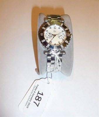 Lot 187 - Gc Guess diamond set watch