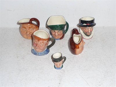 Lot 218 - Six assorted Doulton character jugs