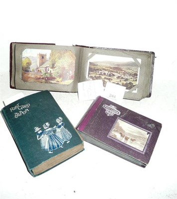 Lot 244 - Three small postcard albums