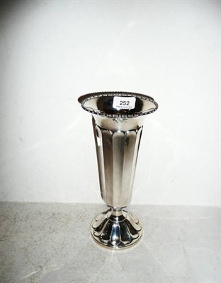 Lot 252 - Panelled trumpet-shaped pedestal vase, Sheffield, M H & Co, 12oz