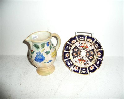 Lot 259 - Royal Crown Derby dish, Doulton "Brangwyn" jug