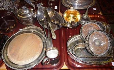 Lot 267 - Quantity of silver plated items on three trays