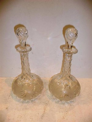 Lot 298 - A pair of glass decanters with stoppers