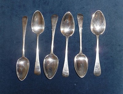 Lot 307 - A pair of 19th century silver spoons, London 1823, another pair, London 1807, and two silver...