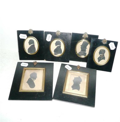 Lot 345 - Six framed silhouettes