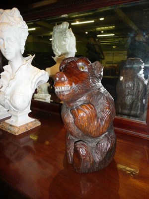 Lot 365 - 19th century carved figure of a bear