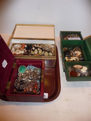 Lot 379 - Three boxes of costume jewellery