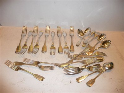 Lot 381 - A quantity of silver flatware, 54oz