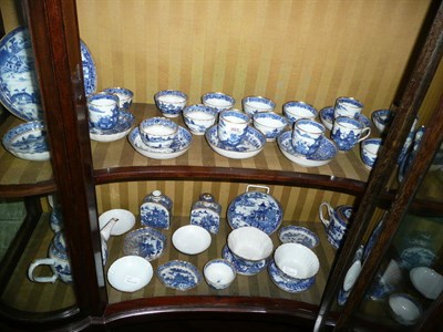 Lot 393 - Two trays of ceramics including Chinese tea bowls, plates, two Chinese bowls, china jug, etc