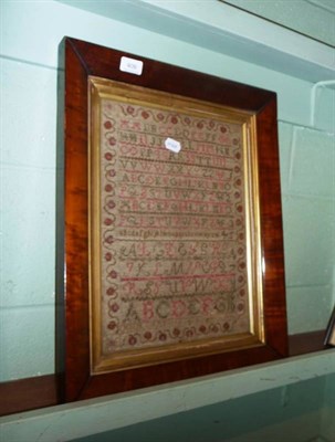 Lot 409 - Framed alphabet sampler