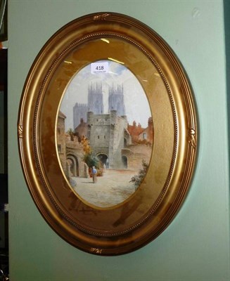 Lot 418 - C F Norton, Bootham Bar, York, watercolour