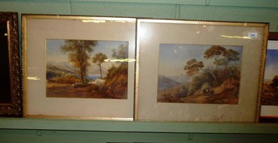 Lot 426 - 19th century continental school, two framed watercolour landscapes