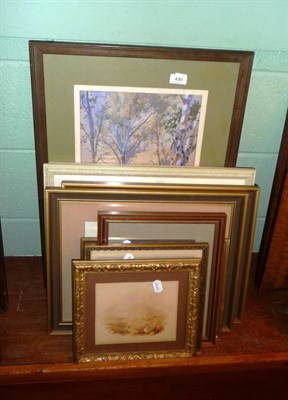 Lot 430 - Nine various framed watercolour landscapes