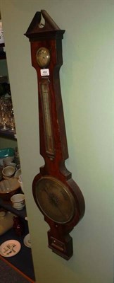 Lot 453 - A mahogany wheel barometer, Nottingham