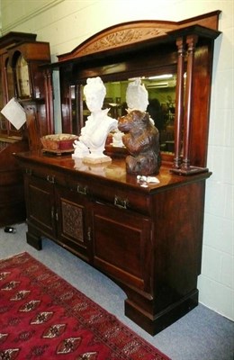 Lot 467 - Arts & Crafts mahogany mirror-back sideboard