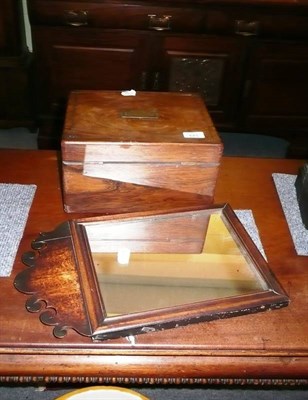 Lot 519 - 19th century rosewood fitted box with silver plated mounts together with a 19th century small...