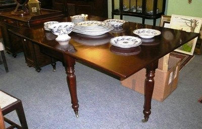 Lot 523 - Mahogany drop leaf table (6 feet)