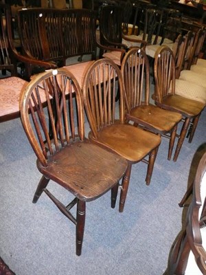 Lot 530 - A set of four Windsor chairs