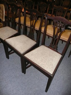 Lot 532 - Set of three Chippendale style chairs