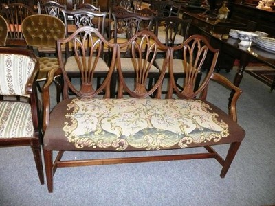 Lot 537 - A mahogany framed triple chair back settee