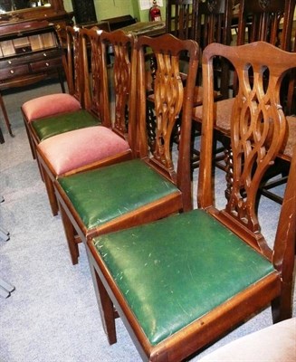 Lot 544 - Five 20th century mahogany dining chairs