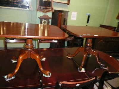 Lot 587 - A pair of mahogany wine tables