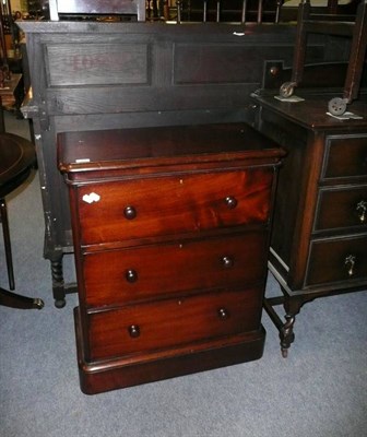 Lot 588 - A 19th century mahogany chest of drawers (previously with upper section)