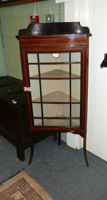 Lot 609 - Edwardian inlaid mahogany corner cabinet