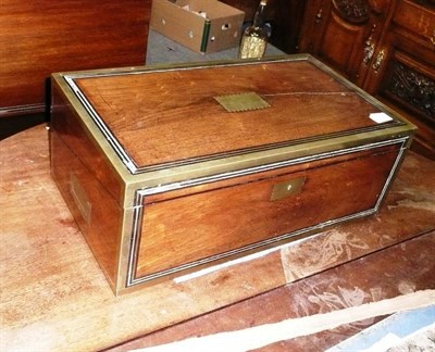 Lot 616 - 19th century rosewood writing box