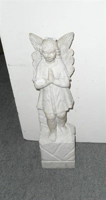 Lot 632 - A marble figure depicting an angel