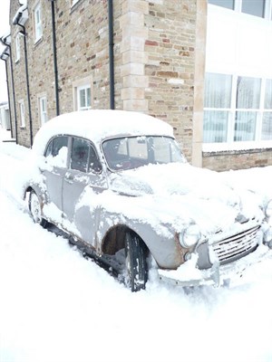 Lot 1002 - Morris painted grey car, registration number 322 FPY (sold as seen and need of restoration) TO...