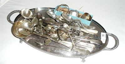 Lot 16 - Silver including vesta case, pair of Georgian bright cut tongs, two bracelets, napkin ring,...