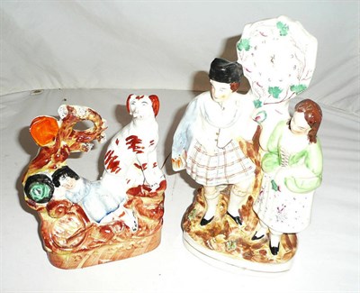 Lot 43 - Two Staffordshire figures (2)