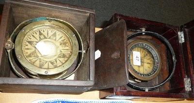 Lot 47 - Two ships compasses (2)