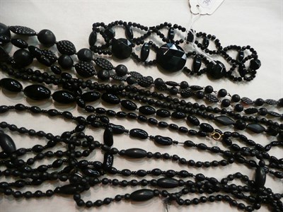 Lot 84 - Jet necklaces