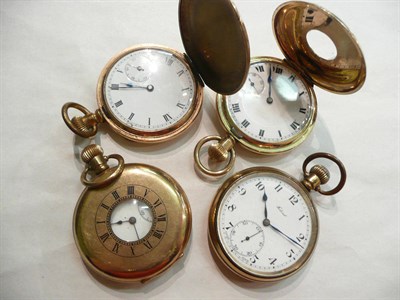 Lot 92 - Four gold plated watches (4)
