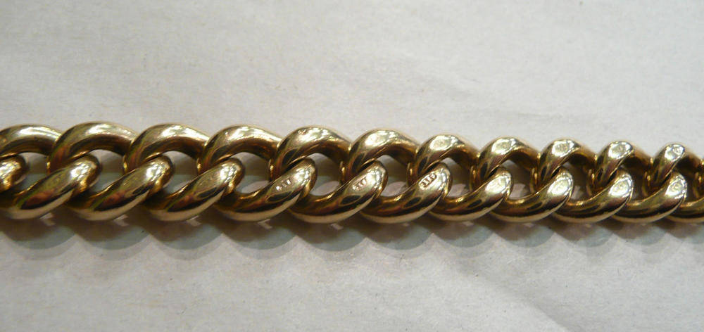 Lot 109 - A 9ct watch chain, approximately 56g