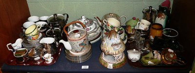 Lot 131 - A quantity of ceramics, tea sets, etc (shelf)