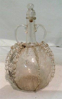 Lot 168 - 19th century Dutch glass decanter and stopper