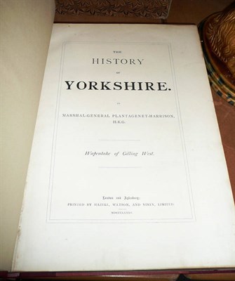 Lot 200 - The History of Yorkshire - Wapentake of Gilling West by Plantagenet-Harrison, 1885, folio, half...