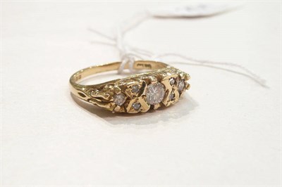 Lot 254 - Gold and diamond ring